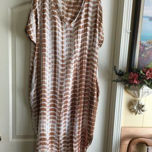 Rayon printed dress shirt with pockets XL